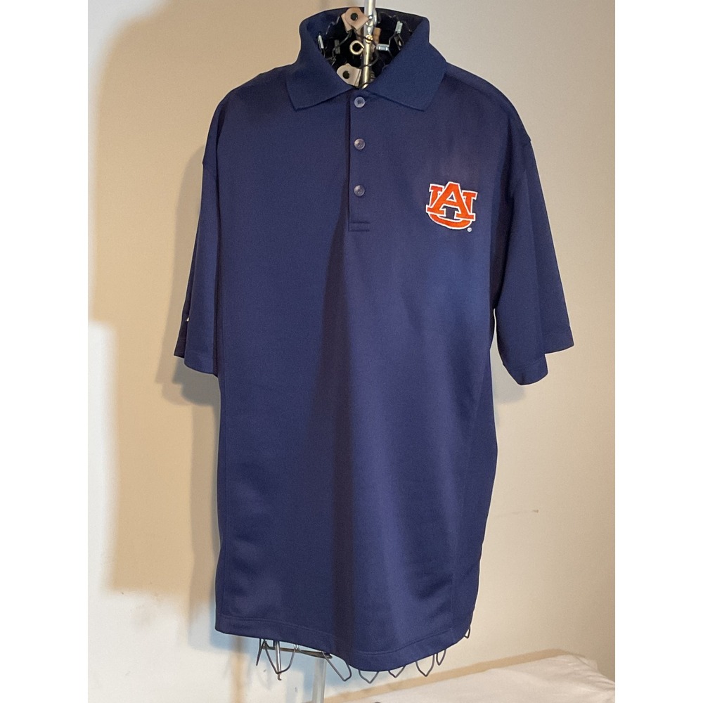 Pro‎ Player Auburn Tigers Mens Polo Shirt Navy Blue Short Sleeve Size M NCAA